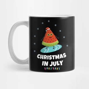 Christmas In July Watermelon Xmas Tree Summer Mug